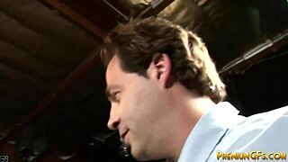 Teen brunette gets hard sex from teacher in the classroom