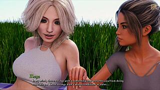 Gorgeous Maya and Josy in erotic 3D game picnic