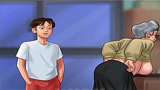 old busty character in summer time saga