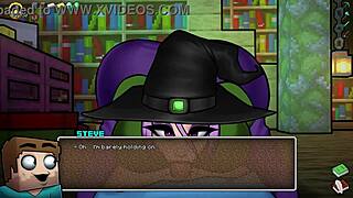 Damn! This witch milf rides hard in horny cosplay game!