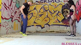 hey girl, take this homeless guy’s cock right here!