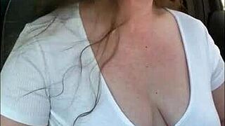 Gorgeous Milf Cums Hard in McDonald's Drive-Thru!