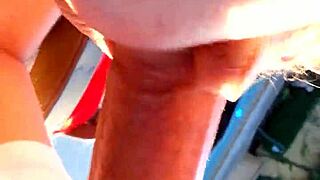 Whoa! Sucking cock while doing yard work?