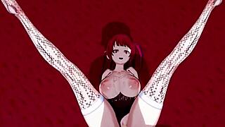 3D hentai huge ass and tits explode in orgasm!