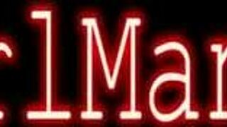 hairless brunette babe in lingerie fingering masturbation with glass toy