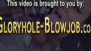 Teen at gloryhole takes on a huge black cock for fun
