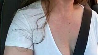 Gorgeous Milf Cums Hard in McDonald's Drive-Thru!