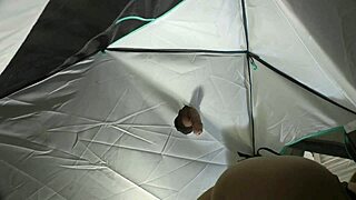 Glory Hole Of A Tent Ends Up Accidental Cumming Into Her Hands And Lingerie