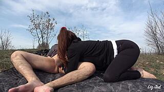 Couple finds hot gal during hike