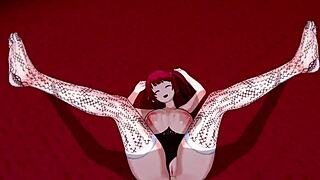 3D hentai huge ass and tits explode in orgasm!