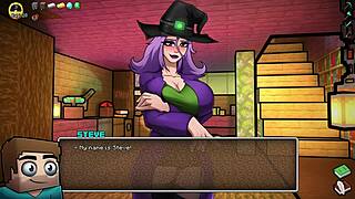 Damn! This witch milf rides hard in horny cosplay game!