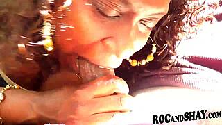 ebony couple's hardcore sex with blowjob and assfucking