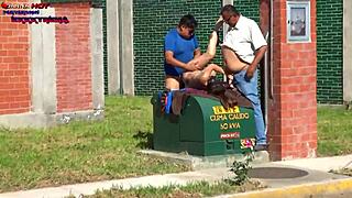 danna hot interacts with two guys on the street part 3