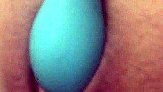 Wet Pussy Dripping Over Vibrator During Play