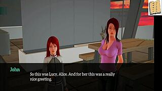 Cartoon Brunette and Redhead Engage in Erotic Ass Play