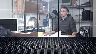 Gay celebrity takes director's big black cock