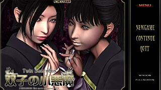 den hardcore blowjob med kæmpe pikker og creampies fra tvillingesuccubi i ep10