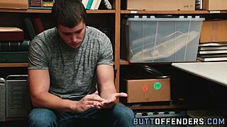 gay shoplifter got caught and facialized in the store