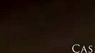 Latina brunette bent over for intense group assfucking.