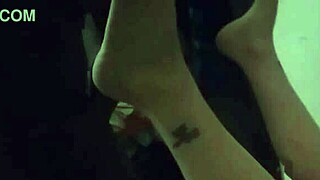 He folds her up for deep interracial pounding.