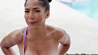 Shiny Oily BLACK Pussy DRILLED Outside!