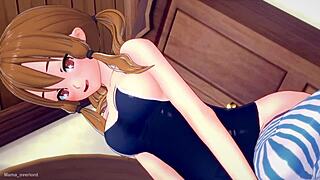 Stepsister Wants Affection in Swimsuit on Bed