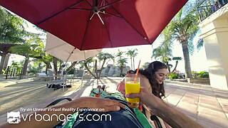 Lily Lou’s outdoor adventure with VR bangers and her curvaceous body