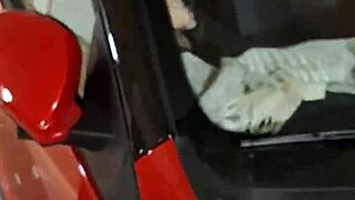 Mature Slut Porto Teresa Sucks Cock in Parking Lot to Cumshot