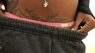 Strip Tease Out Her Sweats in Public Bathroom