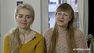 Amateur lesbians try out anal beads and dildo for more pleasure