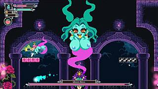 In this hentai episode, the cute teen witch engages in banging with the ghost boss featuring crushing giant boobs.