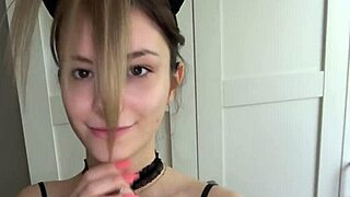 naughty 18 yo cat gets creampied in amwf pov