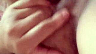 Amateur has multiple orgasms masturbating her hairy pussy