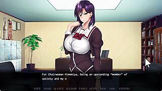 Ayako’s half-naked scene in a Japanese schoolgirl-themed porn video