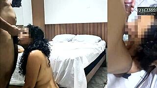 Big ass Latina gets doggy style sex and facial finish