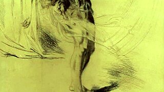 Vintage Erotic Illustration Of Antique Cartoon Anime Hentai