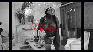 Mystique's Huge Tits And Big Ass Squirting Like Crazy With Ebony Babe!