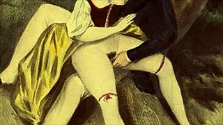 Vintage Illustration Of Erotic Antique Scenes