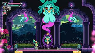 In this hentai episode, the cute teen witch engages in banging with the ghost boss featuring crushing giant boobs.