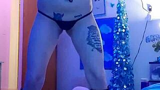 Sexy amateur performs striptease on webcam