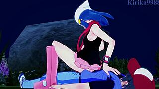 dawn and gloria have intense sex in pokemon hentai