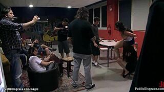 Public shame: Hot Spanish woman exposes herself and gets anal sex in public
