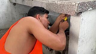 Builder Fucks Boss's Blonde Wife Ann on Outdoor Deck with Angel Cruz