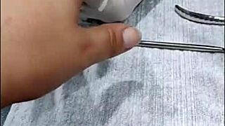 Blonde Latina Teen Chooses Hairy Or Naked In Public Outdoor Scene.