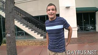 Gay guy teases with huge 10-pounder in porn