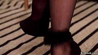 Busty brunette uses anal toys on masseuse!