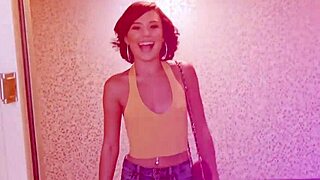 pretty innocent babe masturbates on master's desk, lets him finger her pussy