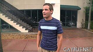 Gay guy teases with huge 10-pounder in porn