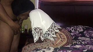Black beauty Cocoa Puxxx has a hot interracial scene with a well-endowed lover