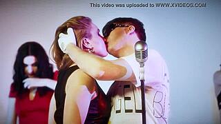 Alex angel becomes the slave in a rocknroll bdsm scene